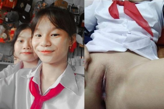 Chịch em cấp 2 đang đeo khăn quàng đỏ