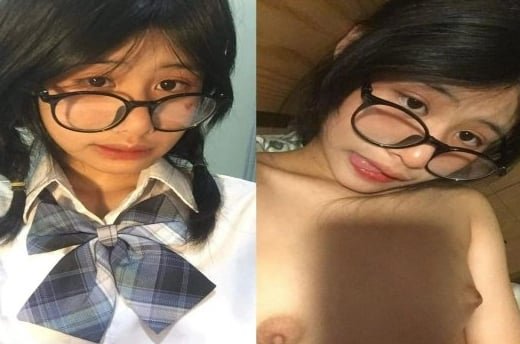 Sex nữ sinh kính đeo thể hiện sự dâm đãng